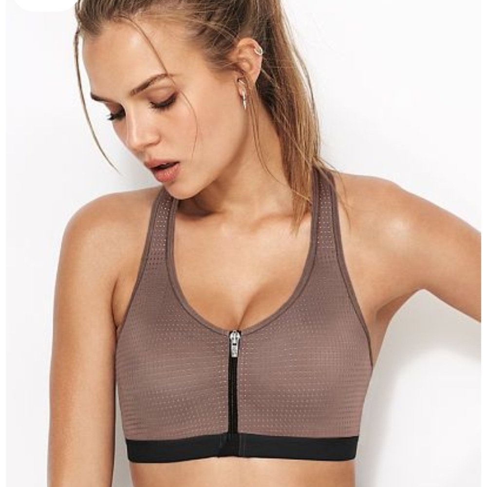 Victoria's Secret Sport Knockout Front-Close High Impact Sports Bra Purple 36D